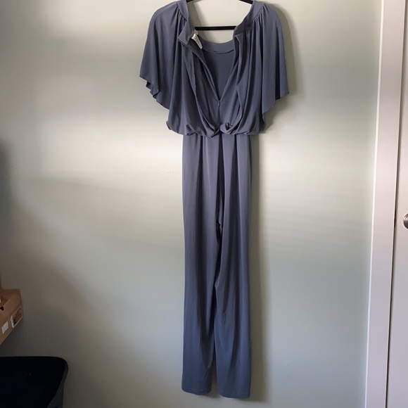 Marc Bouwer Knit Steel Blue Jumpsuit with Blouson Top | xxs - Picture 8 of 9